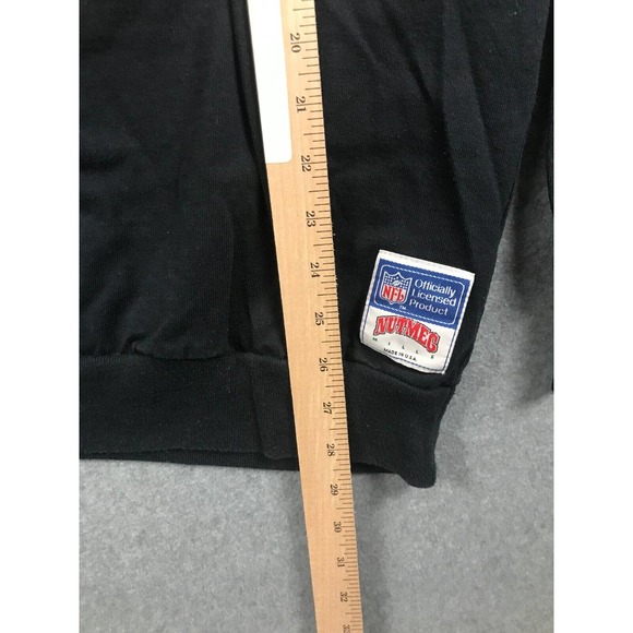 Vintage Nutmeg Mills Sweater Mens Large Black Gray New York Giants NFL Pullover - Picture 8 of 11